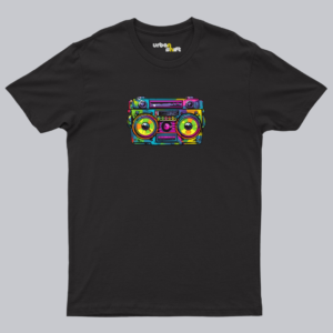 Colorful Radio Black T-shirt